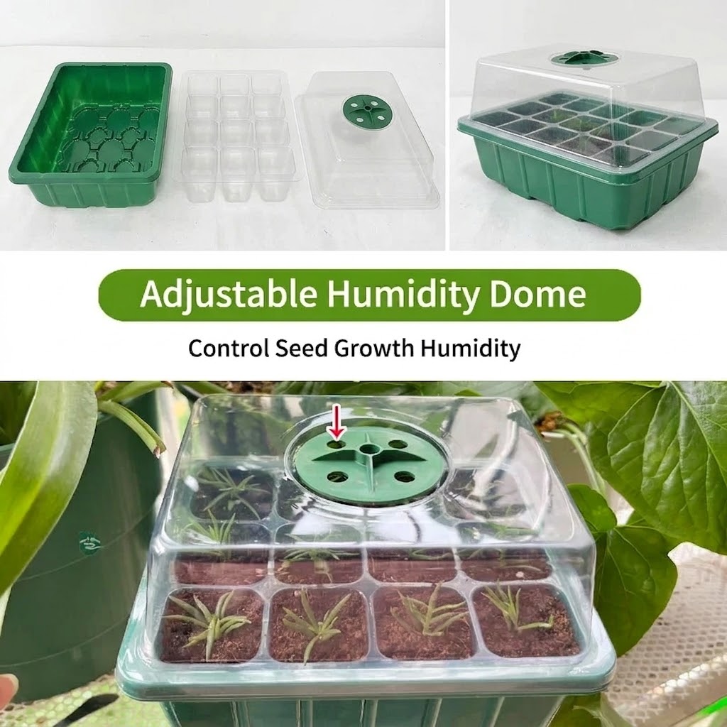 Humidity Dome Kit - Zaai- en kweekbak met plantenverlichtingsset, inclusief